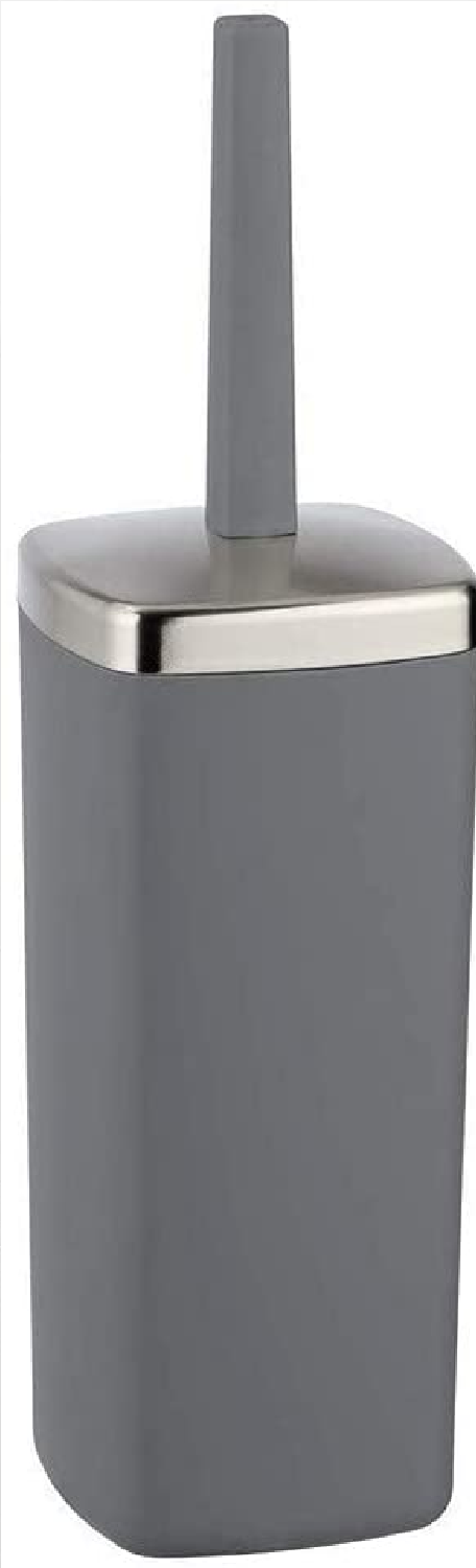 WC-Garnitur Barcelona Anthrazit - WC-Bürstenhalter, absolut bruchsicher, Kunststoff (TPE), 9.6 x 36.5 x 9.6 cm, Anthrazit