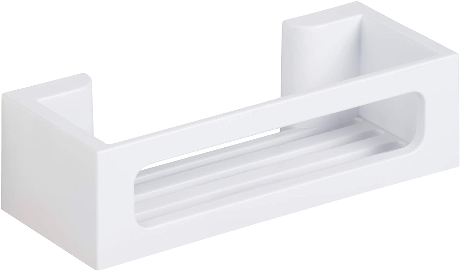 Power-Loc® Wandablage Bralia Weiß - Badezimmer-Regal, befestigen ohne bohren, Kunststoff (ABS), 30 x 8.5 x 12 cm, Weiß