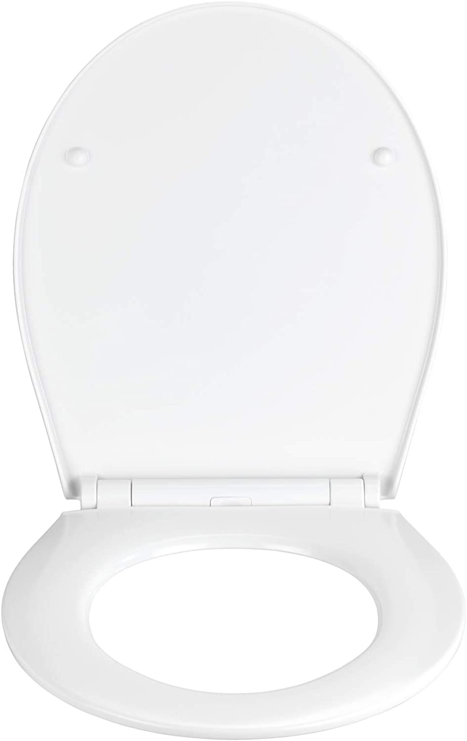 WC-Sitz Orani, Antibakterieller Toiletten-Sitz mit Absenkautomatik, rostfreie Fix-Clip Hygiene Edelstahlbefestigung