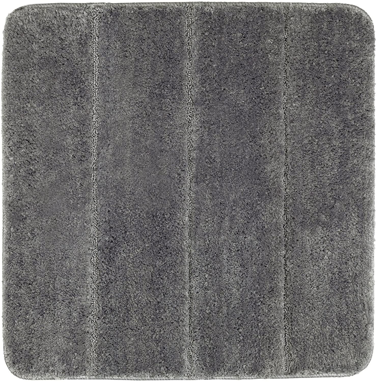 Badteppich Steps Mouse Grey, 55 x 65 cm - Badematte, rutschhemmend, außergewöhnlich weiche und dichte Qualität, Polyester, 55 x 65 cm, Grau
