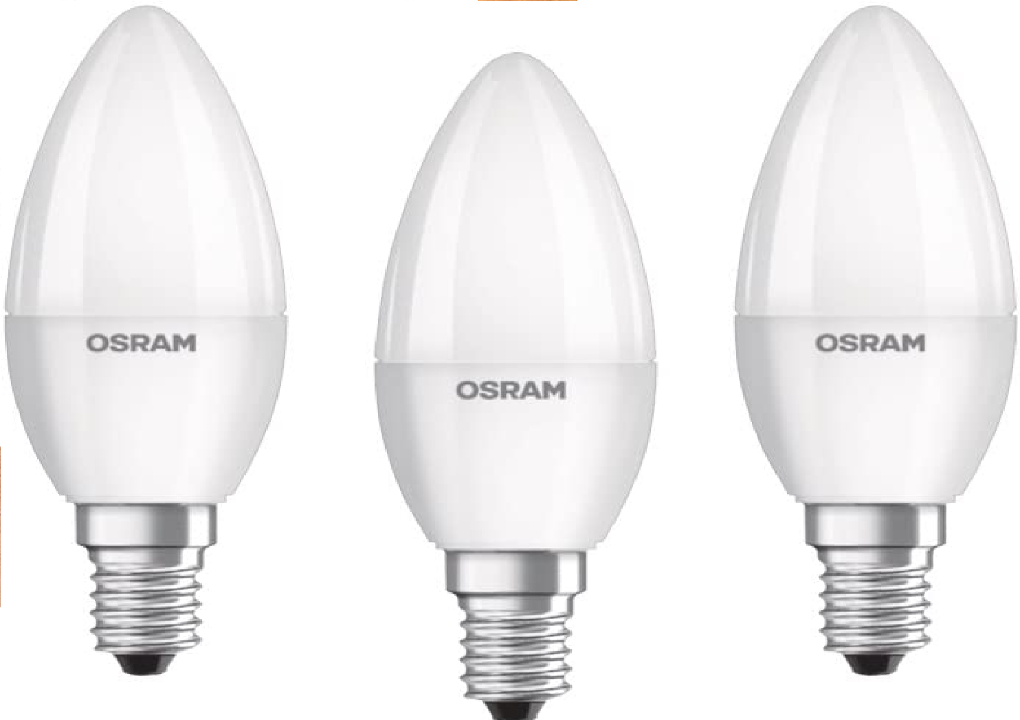 LED Base Classic B Lampe, 5.7 W - Kerzenform mit E14-Sockel, nicht dimmbar, Ersetzt 40 Watt, Matt, Warmweiß - 2700 Kelvin, 3er-Pack [Energieklasse F]