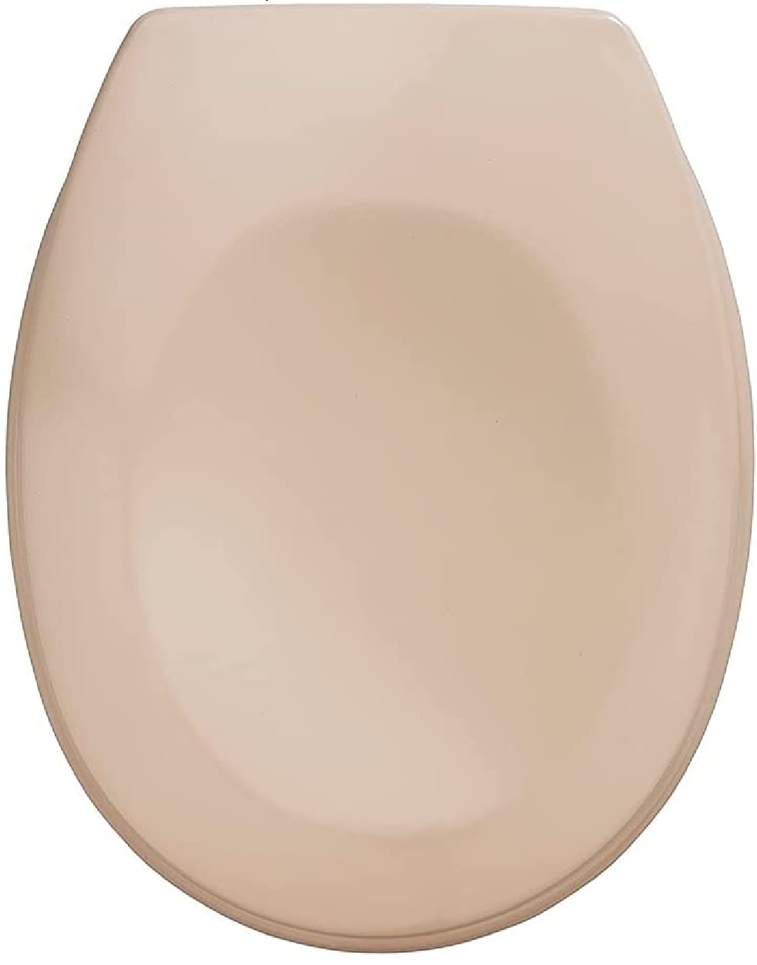 WC-Sitz Bergamo Beige - Antibakterieller Toilettensitz, verstellbare, rostfreie Edelstahlbefestigung, Duroplast, 35 x 44.4 cm, Beige