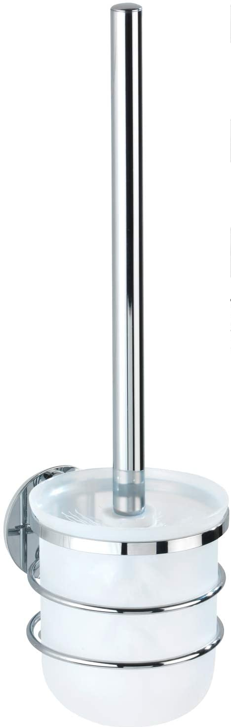 Turbo-Loc® Edelstahl WC-Garnitur - WC-Bürstenhalter, Befestigen ohne bohren, Edelstahl rostfrei, 10 x 37 x 12.5 cm, Glänzend