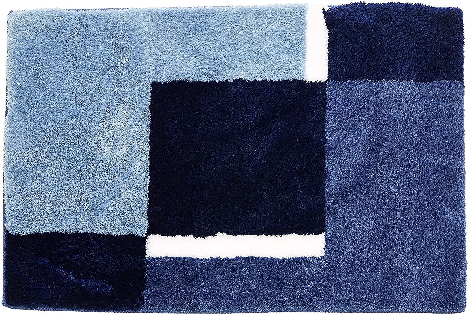 Badteppich, Acryl, Blau, 60 x 90 cm