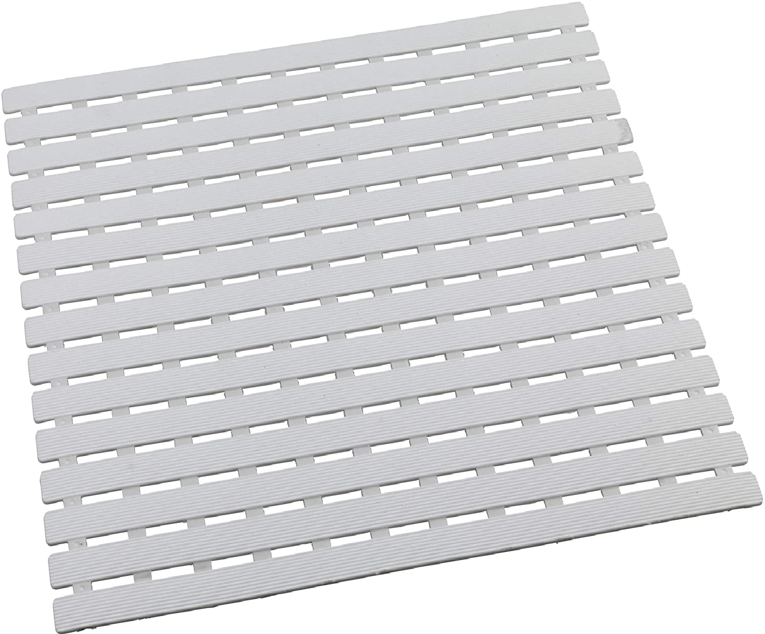 Duscheinlage Arinos Weiß - Antirutsch-Duschmatte mit Saugnäpfen, Kunststoff, 54 x 54 cm, Weiß
