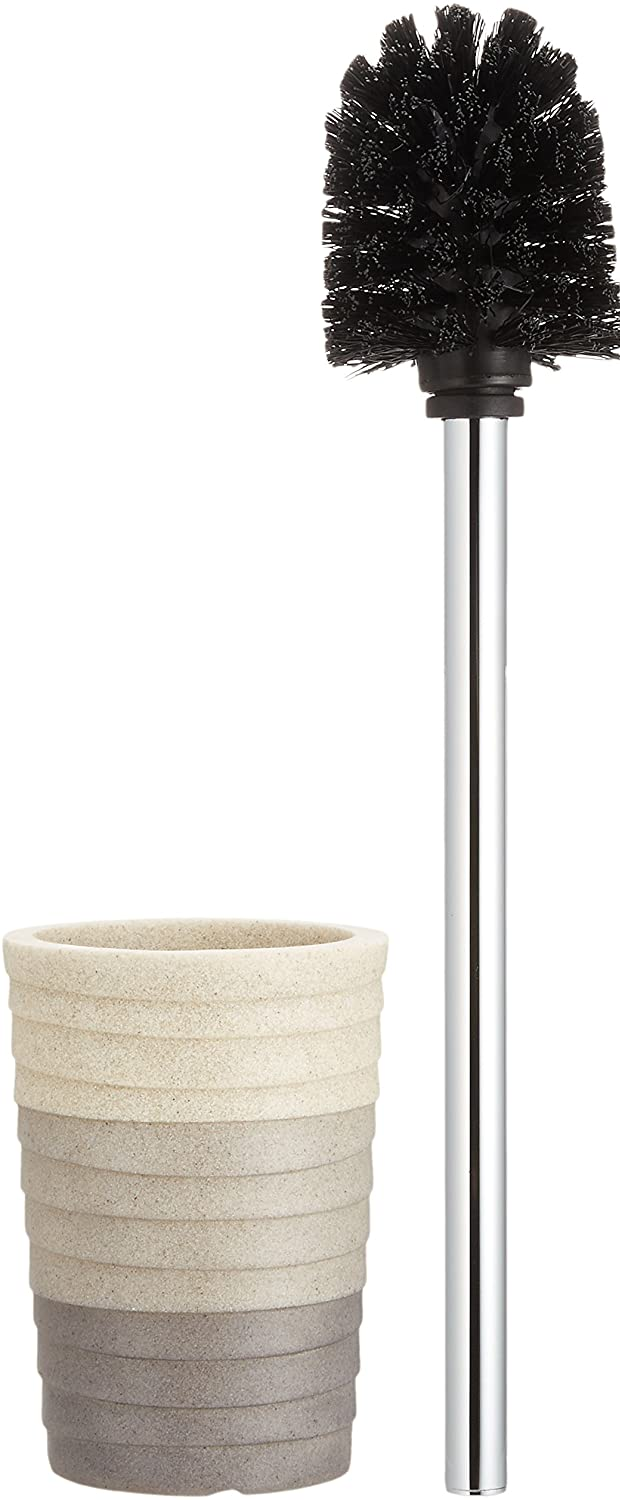 WC-Garnitur Cuzco - WC-Bürstenhalter, Polyresin, 9.5 x 37 x 9.5 cm, Grau