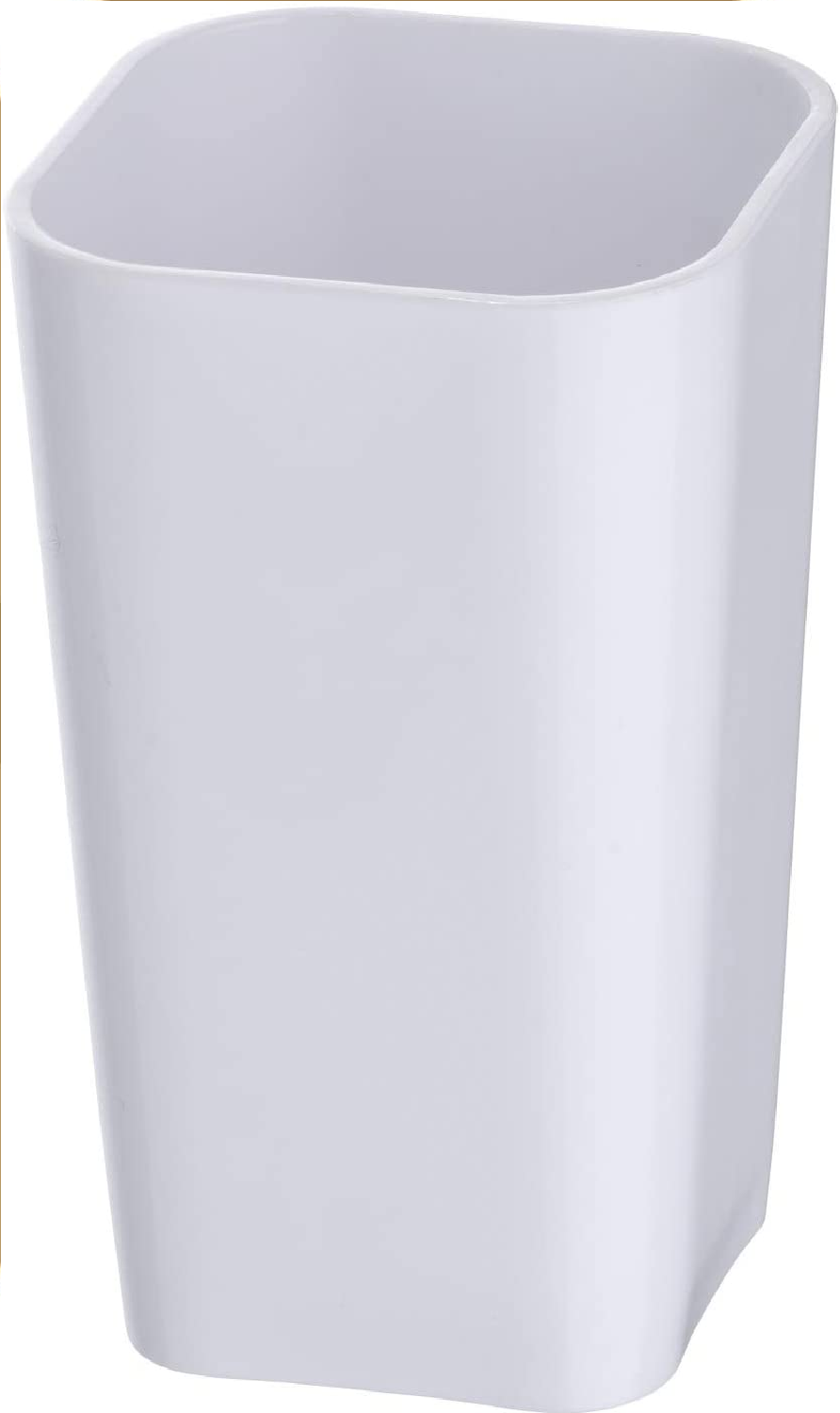 Zahnputzbecher Candy White - Zahnbürstenhalter für und Zahnpasta, Polystyrol, 7 x 11 x 7 cm, Weiß