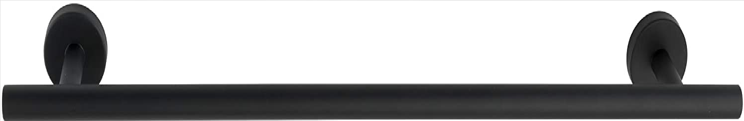 Badetuchstange Uno Bosio Edelstahl Black matt - Handtuchstange, Edelstahl rostfrei, 60 x 5.5 x 7 cm, Matt