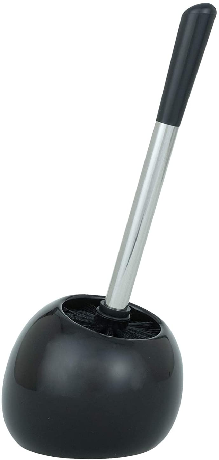 WC-Garnitur Polaris Black Keramik - WC-Bürstenhalter, Keramik, 15 x 34.5 x 14.5 cm, Schwarz