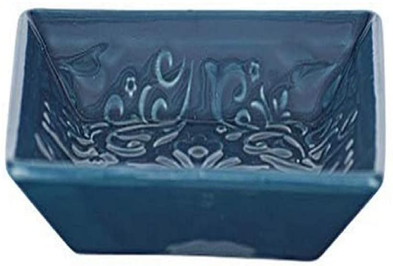 Seifenablage Cordoba Blau Keramik - Seifenschale, Keramik, 10.5 x 2.5 x 10.5 cm, Dunkelblau