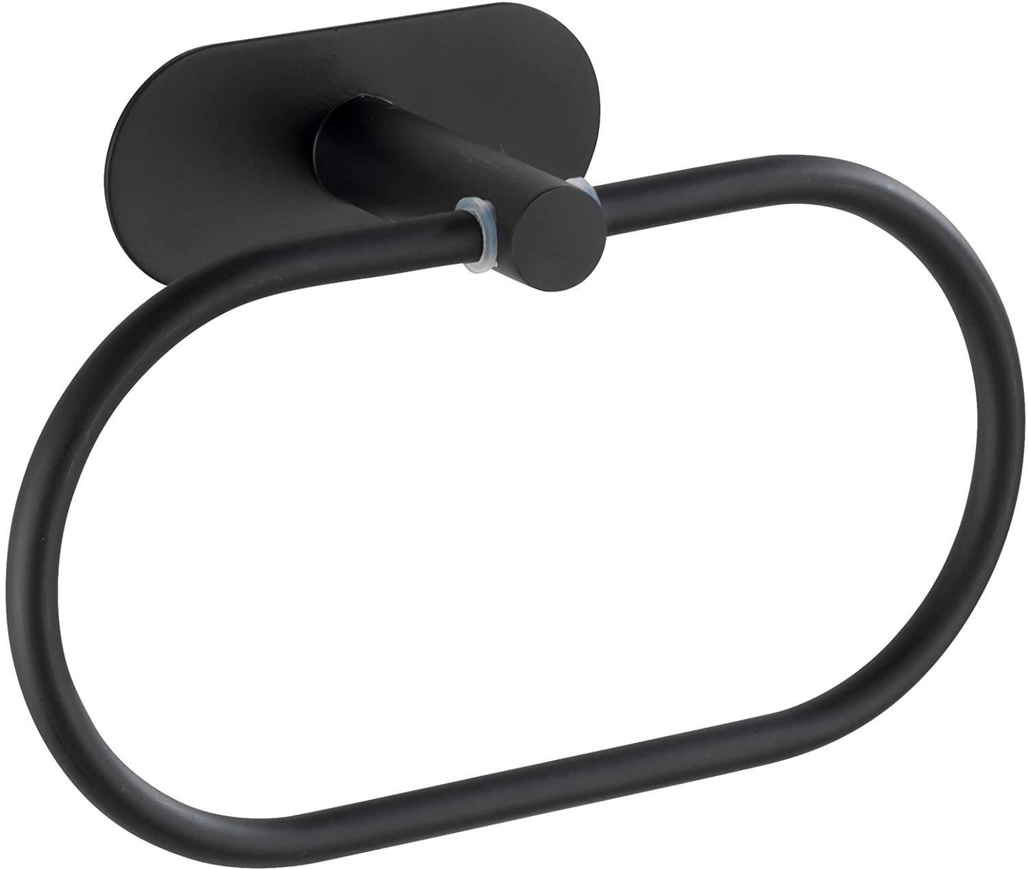 Turbo-Loc® Edelstahl Handtuchring Orea Black Matt - Handtuchhalter, Befestigen ohne bohren, Edelstahl rostfrei, 20.5 x 12.5 x 7.5 cm, Schwarz