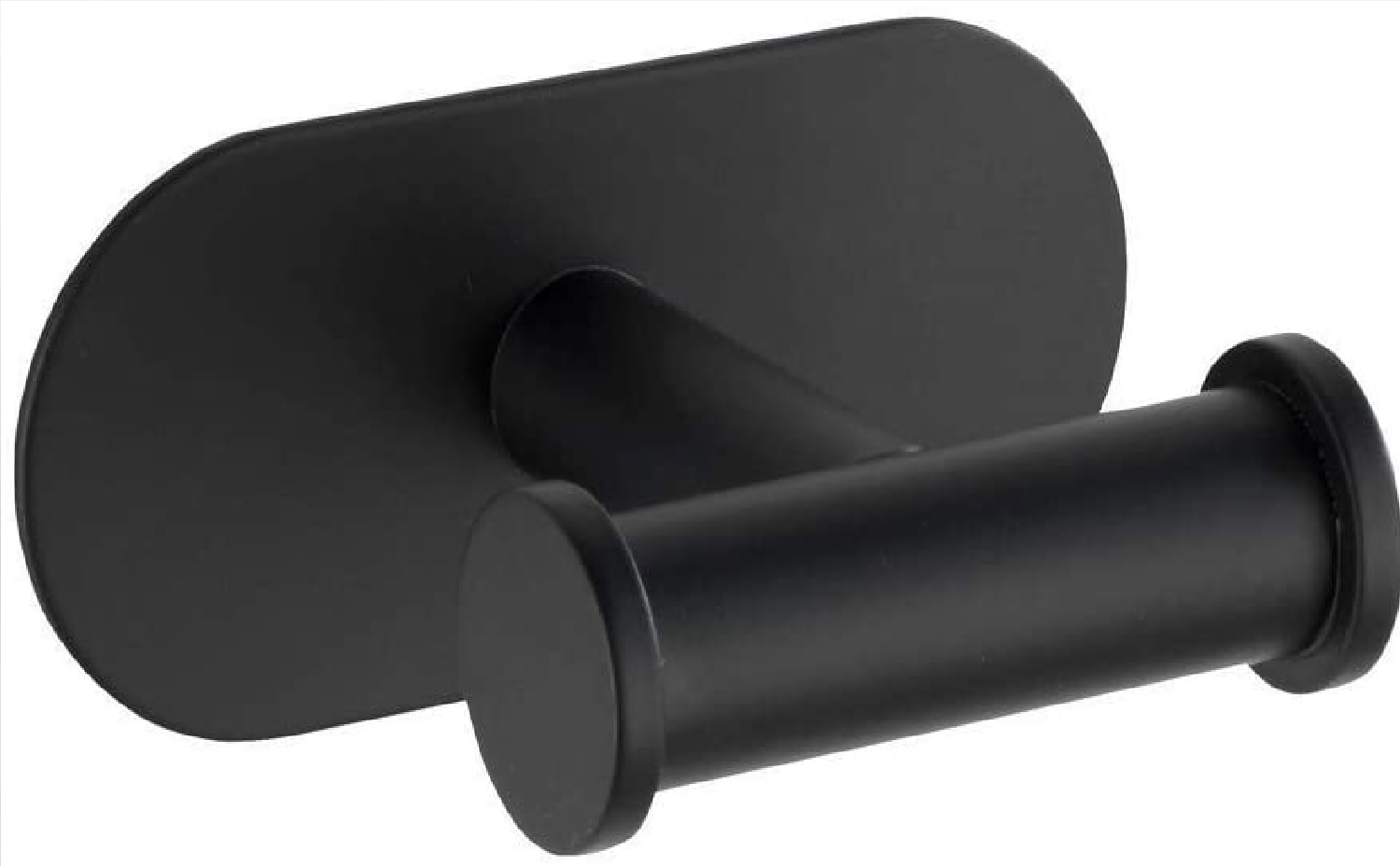 Turbo-Loc® Edelstahl Wandhaken Duo Orea Black Matt - Badhaken, Befestigen ohne bohren, Edelstahl rostfrei, 10 x 4.5 x 6.5 cm, Schwarz