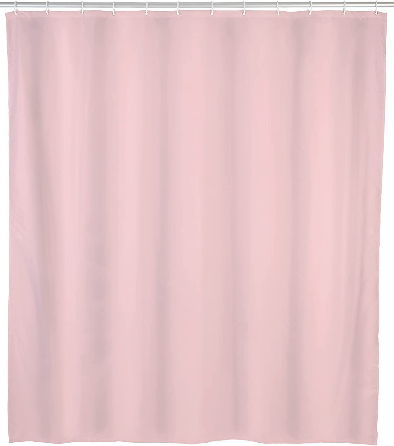 Duschvorhang Zen, Vorhang aus pflegeleichtem, umweltfreundlichem und recyclingfähigem Kunststofffilm, wasserabweisend, verstärkte Lochleiste mit rostfreien Metall-Ösen, 120 x 200 cm, Rosa
