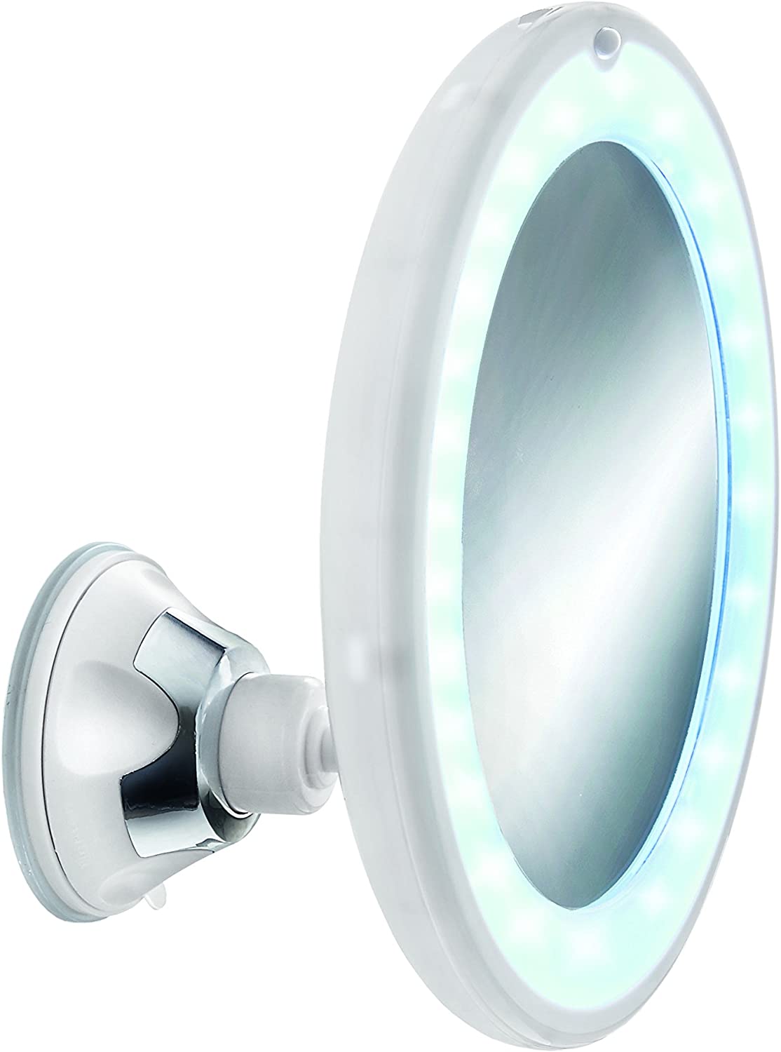 Kosmetikspiegel Flexy Light, mit 5-facher Vergrößerung, Größe: 17,5 x 17,5 x 10,5 cm, Material: Polystyrol / Glas