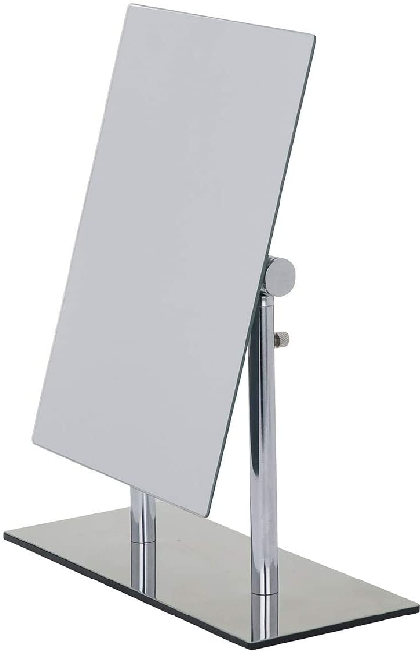 Kosmetik-Standspiegel Pinerolo - klappbar, Stahl, 23 x 27-35 x 10 cm, Chrom