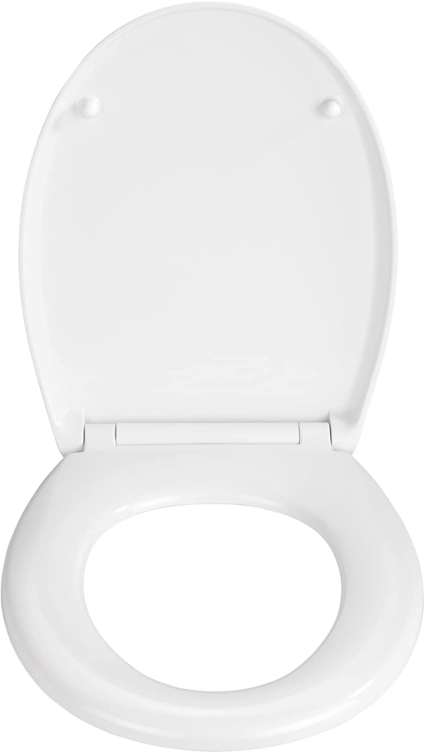 WC-Sitz Furlo, Toilettensitz mit Absenkautomatik, WC-Deckel mit Fix-Clip Hygiene-Befestigung, aus antibakteriellem Duroplast, Weiß