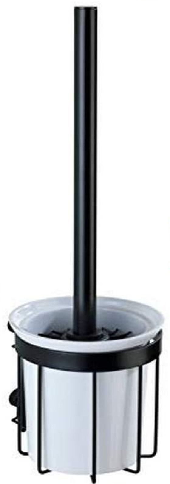 WC-Garnitur Classic Plus Black - WC-Bürstenhalter mit hochwertigem Rostschutz, Stahl, 10.5 x 35.5 x 12 cm, Schwarz