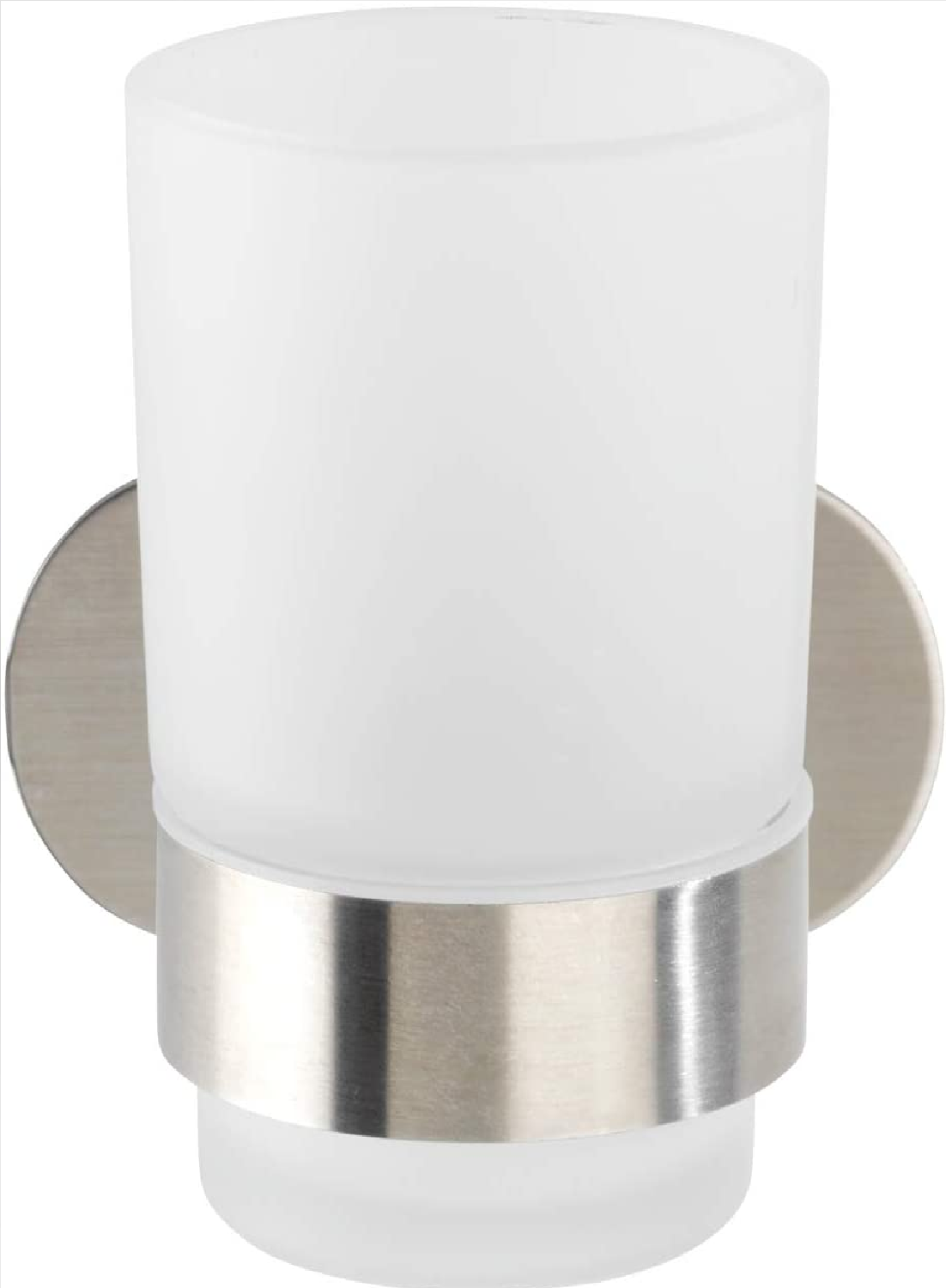 Turbo-Loc® Edelstahl Zahnputzbecherhalter Uno Orea Matt - Zahnbürstenhalter für Zahnbürste und Zahnpasta, Befestigen ohne bohren, Edelstahl rostfrei, 10 x 9.5 x 10 cm, Matt