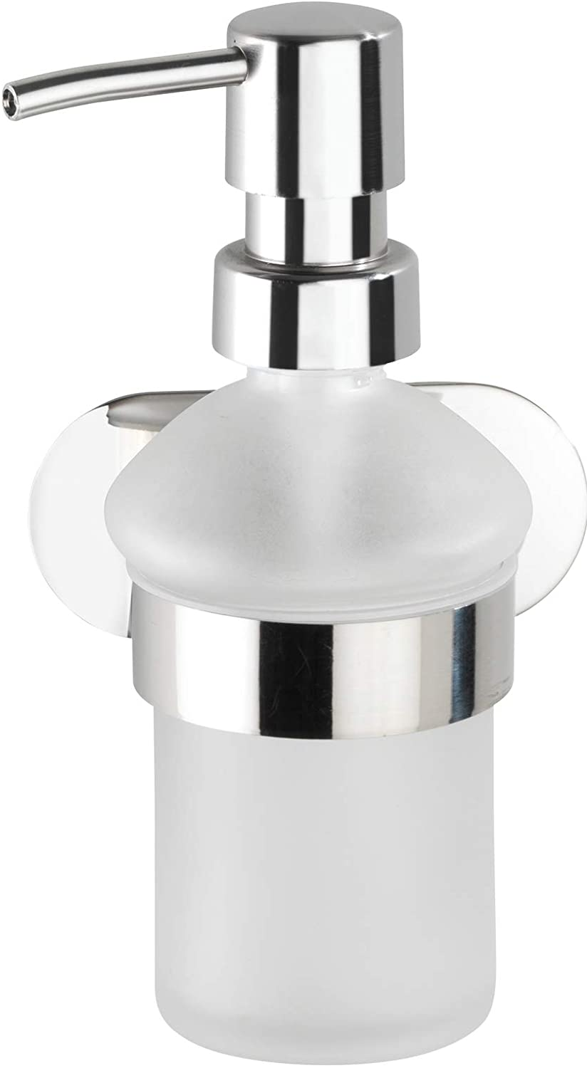 Turbo-Loc® Edelstahl Seifenspender Orea Shine - Flüssigseifen-Spender, Befestigen ohne bohren Fassungsvermögen: 0.2 l, Edelstahl rostfrei, 10 x 16.5 x 10.5 cm, Glänzend