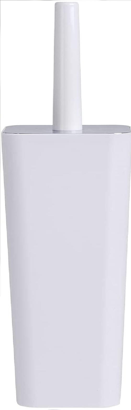 WC-Garnitur Candy White - geschlossener WC-Bürstenhalter, Polystyrol, 10 x 38.5 x 10 cm, Weiß