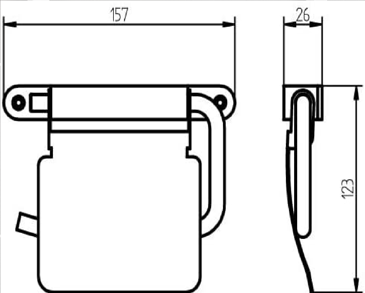 Papierrollenhalter mit Deckel, 1181611 L x B x H 15 x 15 x 9 cm