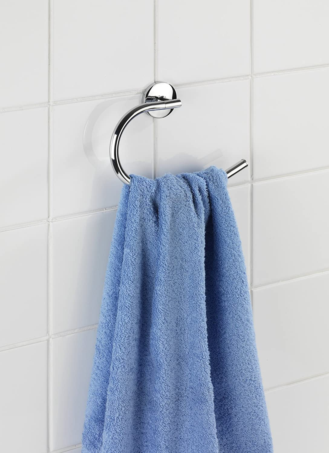 Handtuchring Cuba Glänzend - Handtuchhalter, Zinkdruckguss, 21.5 x 15 x 4 cm, Chrom