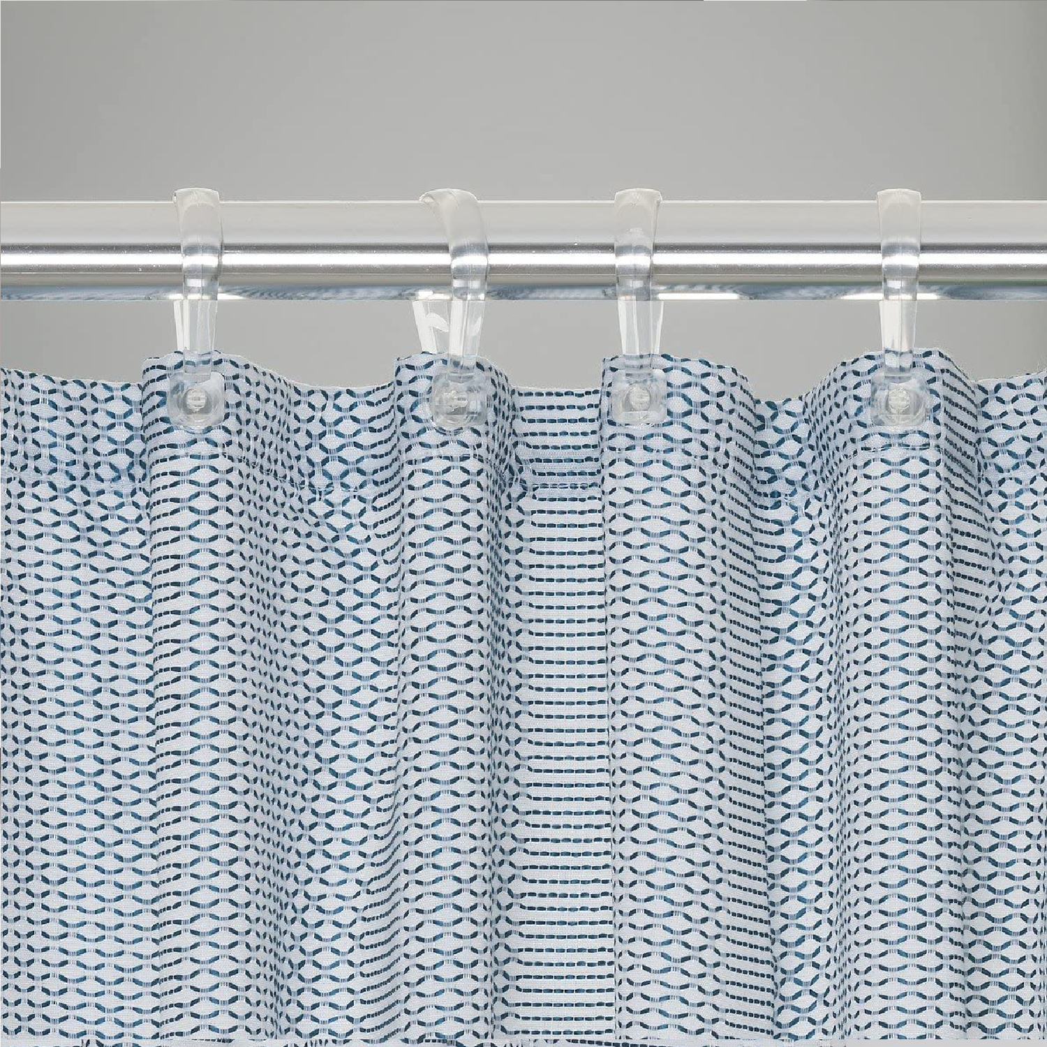 Textil Duschvorhang Wave, Polyester, Farbe: Blau, B x H: 180 x 200 cm