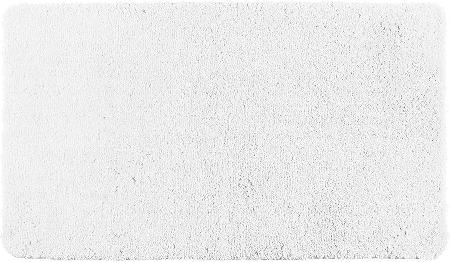 Badteppich Belize Weiß, 55 x 65 cm - Badematte, sicher, flauschig, fusselfrei, Polyester, 55 x 65 cm, Weiß