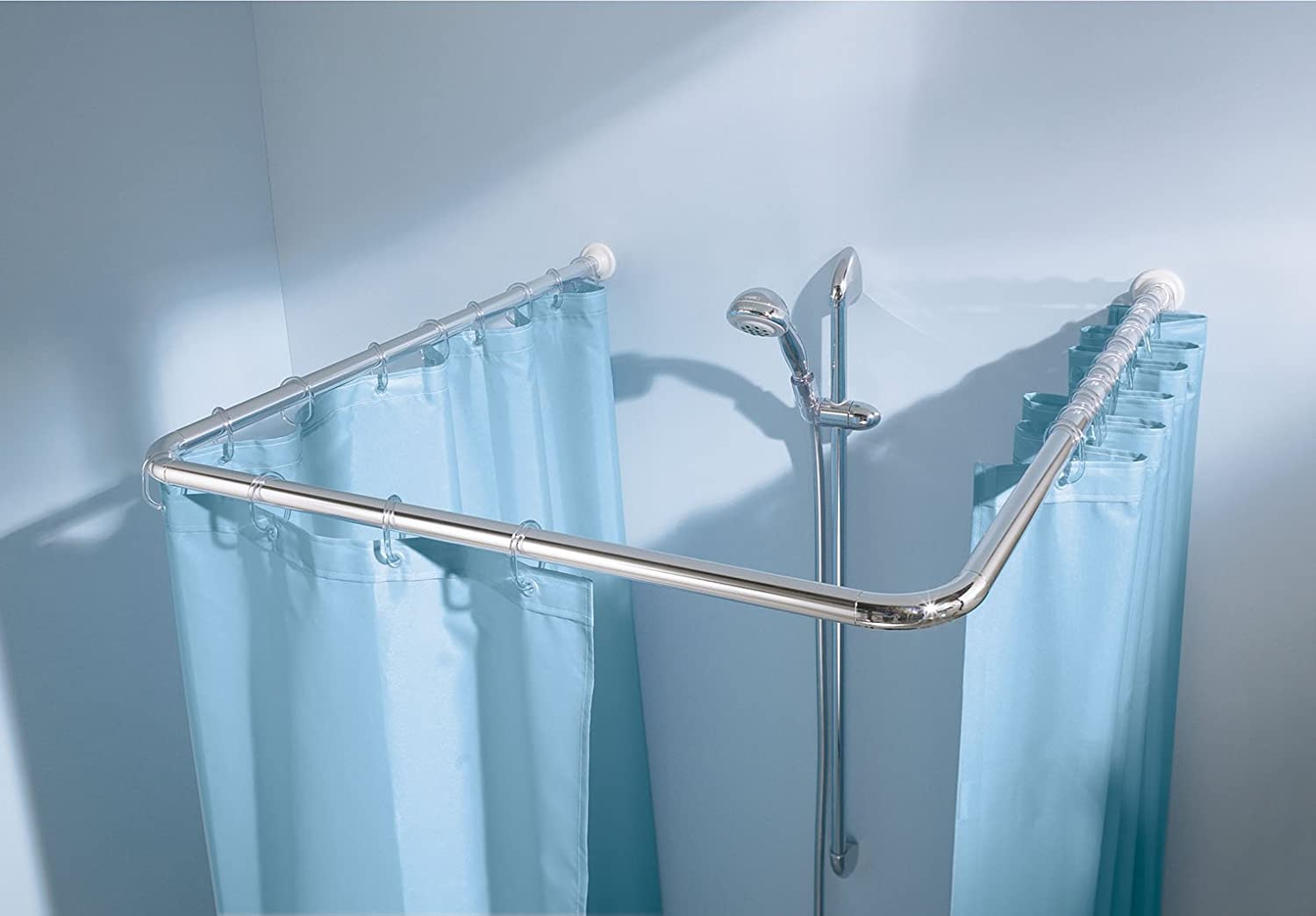 Universalstange für Dusche oder Badewanne Ø 25 mm Farbe Chrom 3 Grössen
