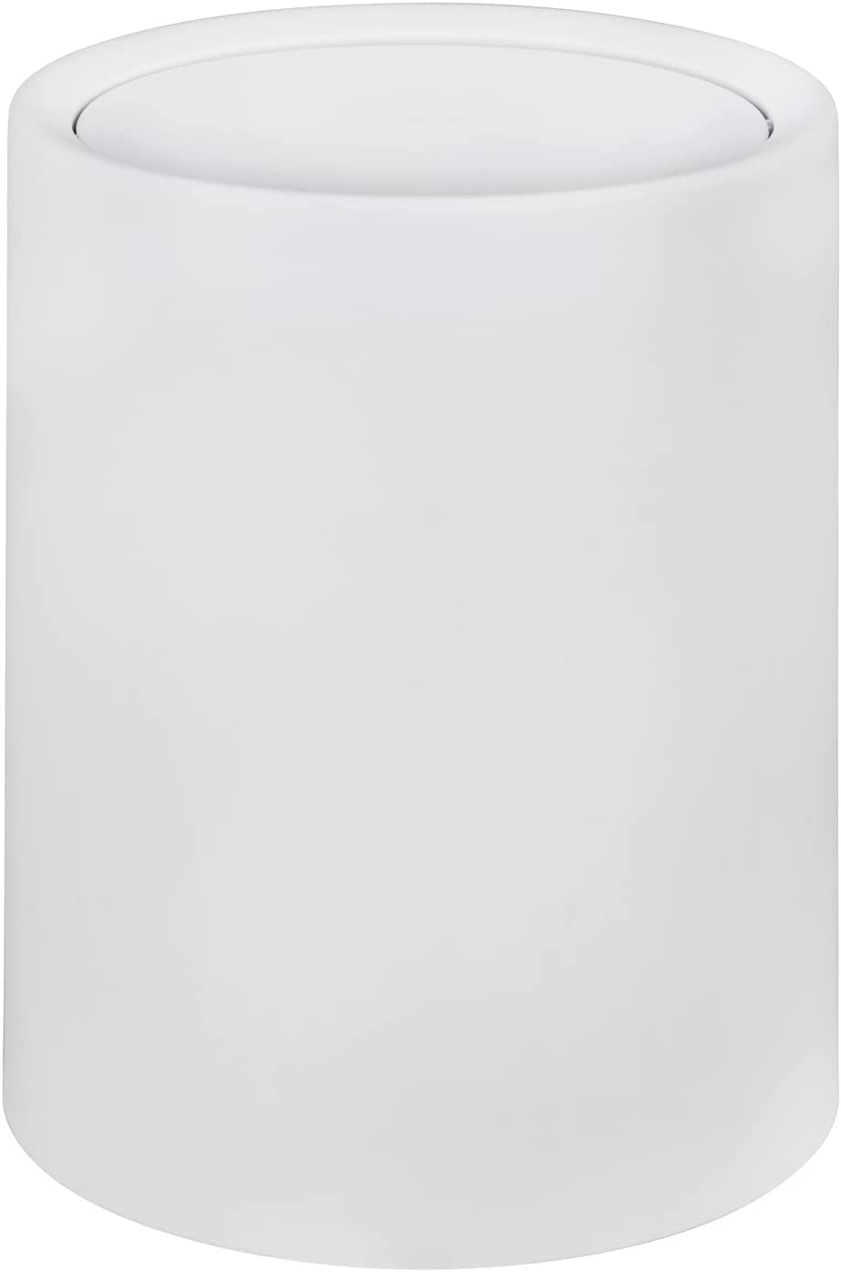 Schwingdeckeleimer Atri Weiß, Mülleimer mit Schwingdeckel, 6 l, Kunststoff, 21 x 25,5 x 21 cm