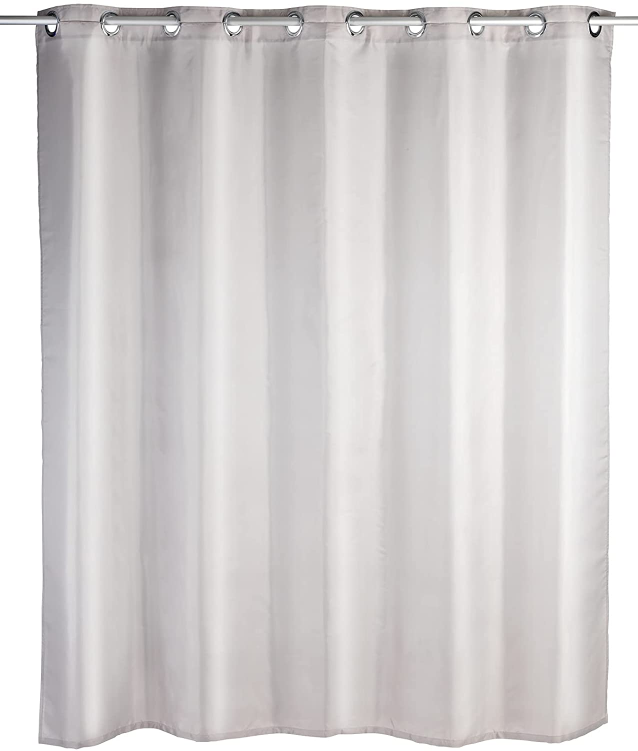 Duschvorhang Comfort Flex Taupe - Textil , waschbar, wasserabweisend, mit 12 Duschvorhangringen und integrierter Hängeeinrichtung, Polyester, 180 x 200 cm, Taupe