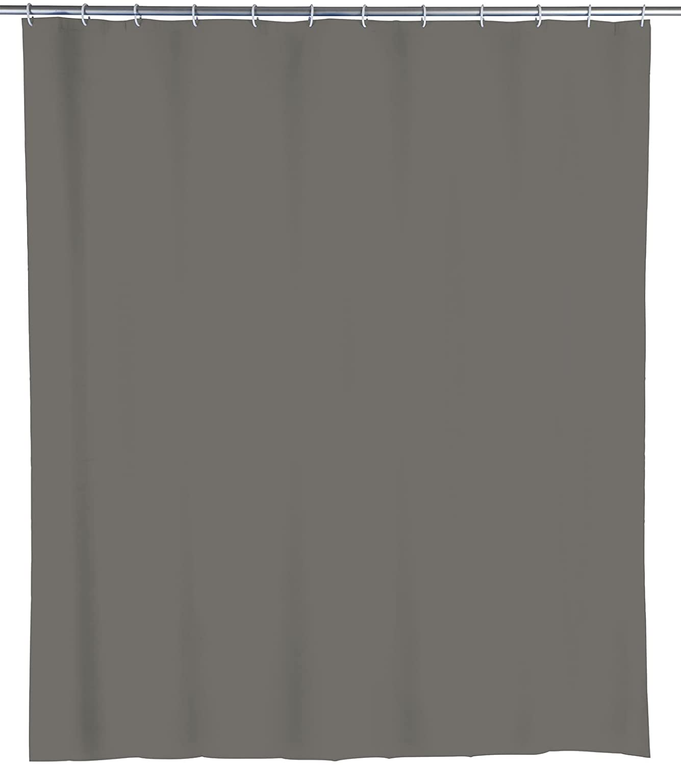 Duschvorhang Mouse Grey - wasserdicht, pflegeleicht, Polyethylen-Vinylacetat, 180 x 200 cm, Grau