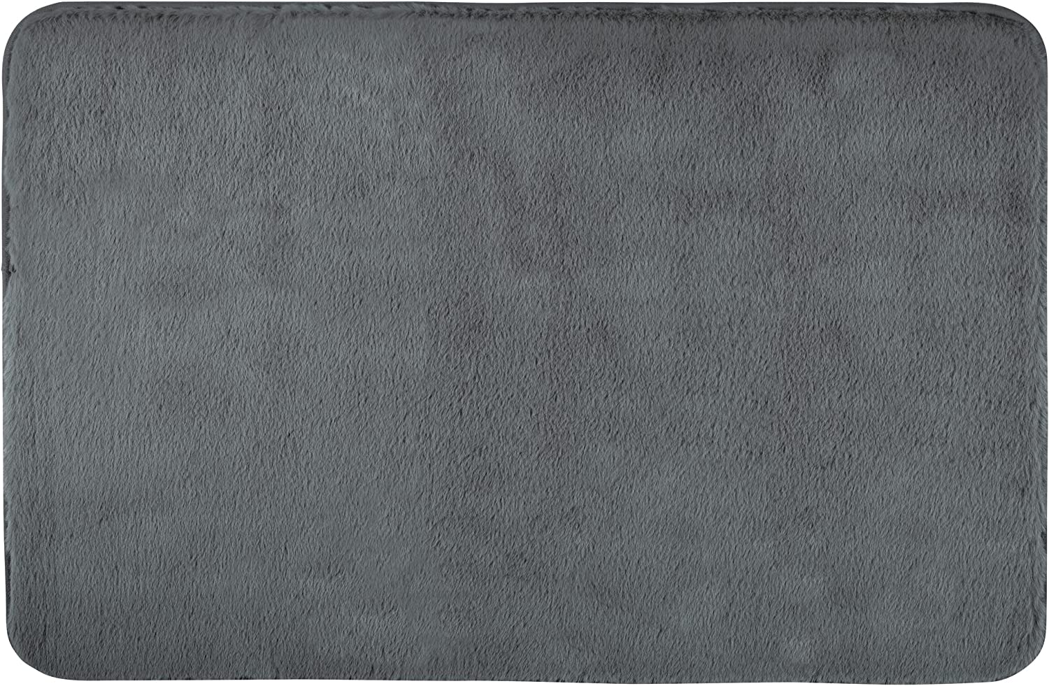 Badematte Saravan, Bad-Teppich in weicher Qualität aus Microfaser (100 % Polyester) mit 20 mm Florhöhe und rutschhemmender Rückseite, schnelltrocknend und fusselfrei, 50 x 80 cm, Anthrazit