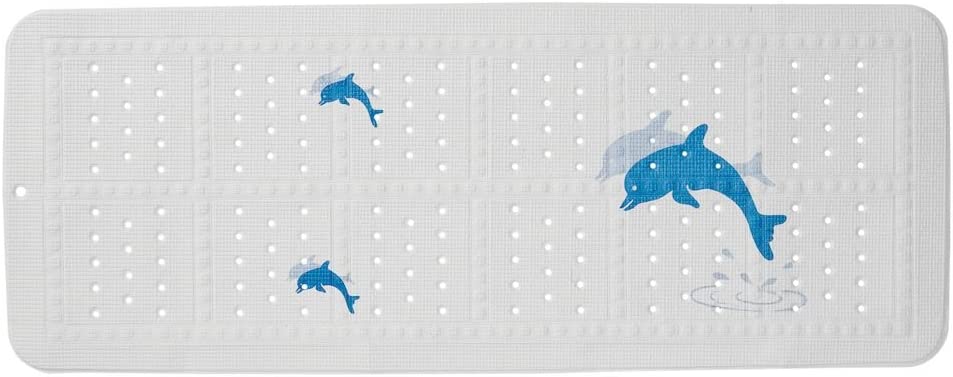 rutschfeste Badematte, Kunststoff, Blau (Pastel Azul), 36 x 92 x 3 cm