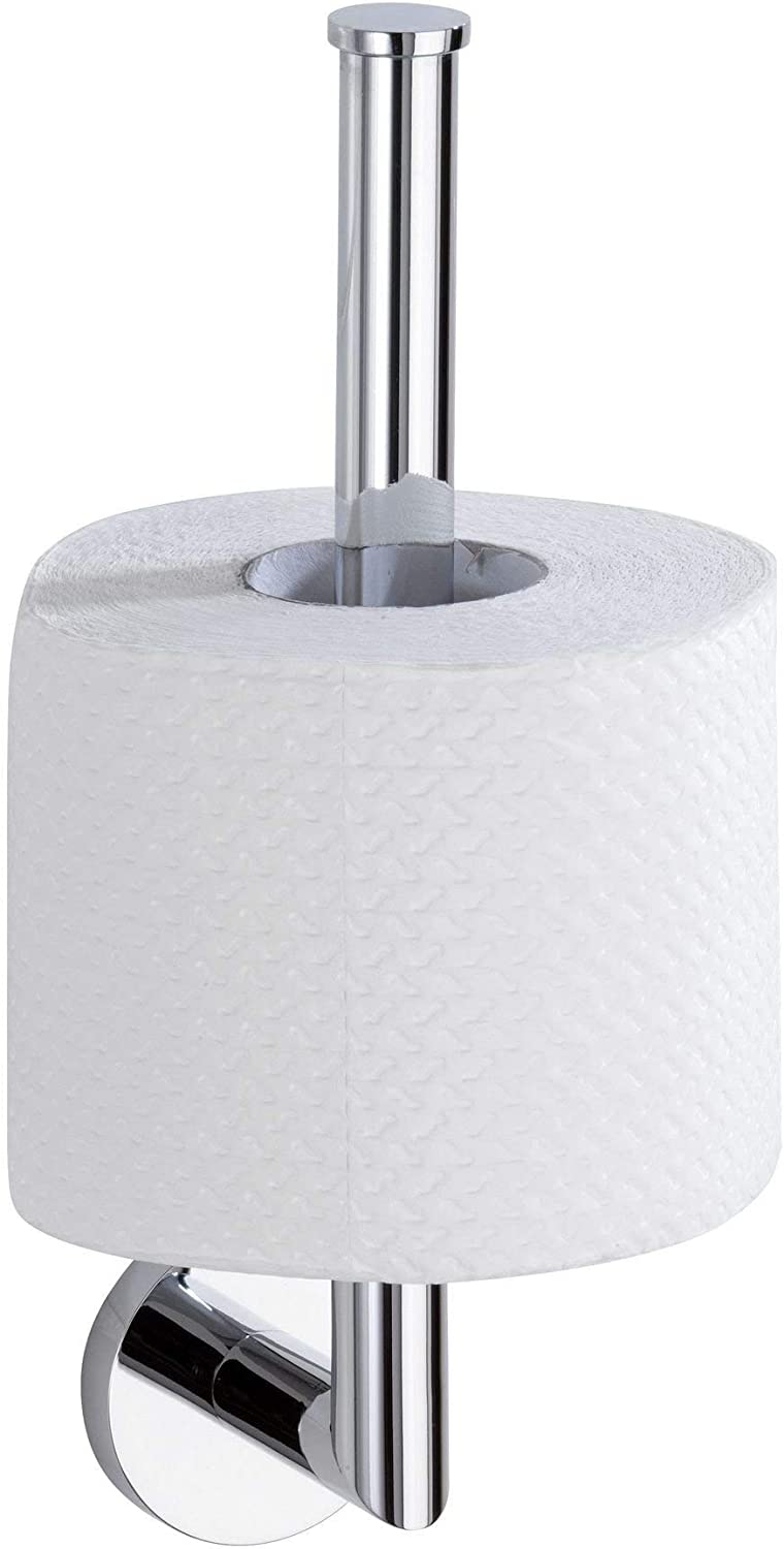 Power-Loc WC-Ersatzrollenhalter Revello - Befestigen ohne bohren, Messing, 8 x 29 x 10 cm, Chrom