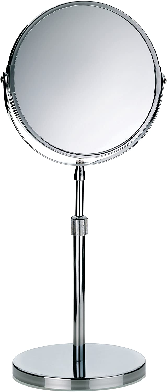 Standspiegel, 1-/5-fach Vergrößerung, Ø 17cm, Metall, Silvana, Verchromt