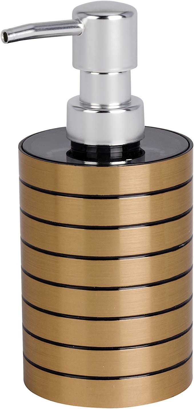 Seifenspender Copper Stripes, Flüssigseifen-Spender, Spülmittel-Spender Fassungsvermögen: 0,34 l, Polystyrol, 7,5 x 16,5 x 9 cm, Kupfer