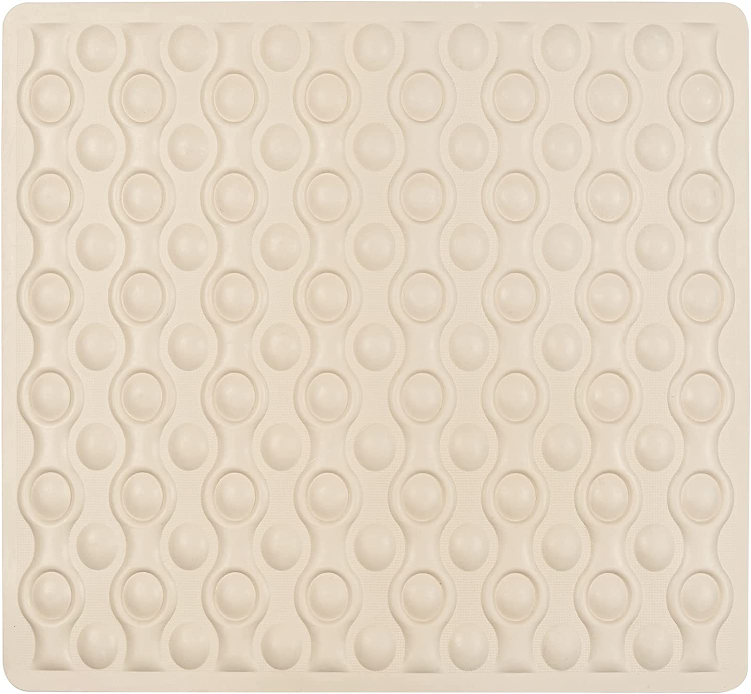 Duscheinlage Rocha Beige - Antirutsch-Duschmatte mit extra vielen Saugnäpfen, Naturkautschuk, 52 x 54 cm, Beige