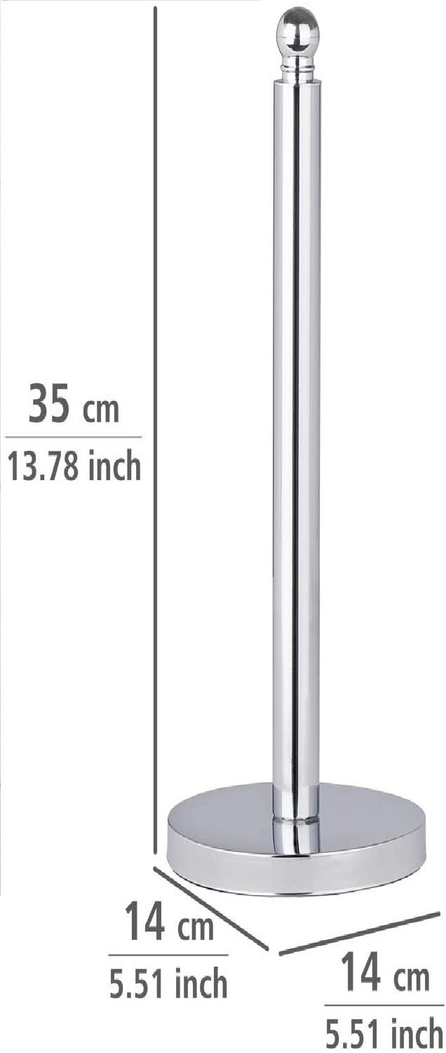 Toilettenpapier-Ersatzrollenhalter Viterbo - für 3 Toilettenpapierrollen, Edelstahl rostfrei, 14 x 35 x 14 cm, Glänzend