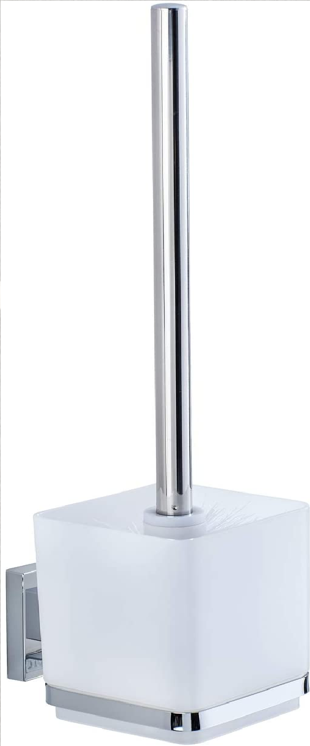 Vacuum-Loc® WC-Garnitur Quadro Edelstahl - WC-Bürstenhalter, Edelstahl rostfrei, 9.5 x 37 x 12.5 cm, Glänzend