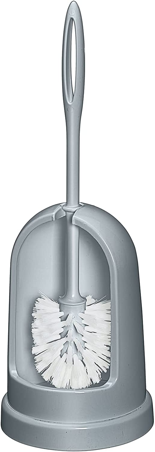 WC-Garnitur Standard Grau - WC-Bürstenhalter, Kunststoff, 14 x 40 x 14 cm, Grau