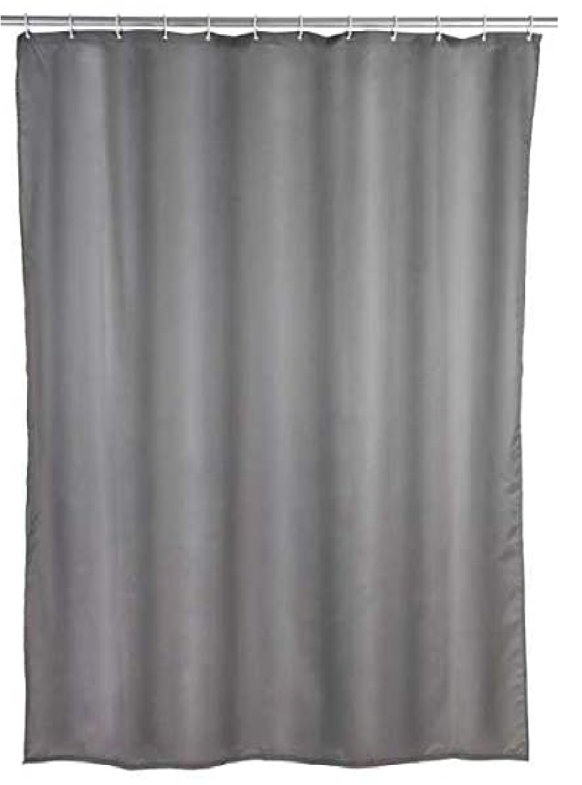 Duschvorhang Uni Grau Maße (B x H): 180 x 200 cm